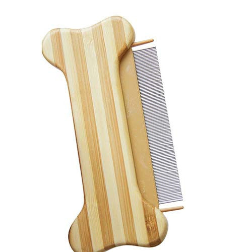 Bamboo Wood Pet Comb Massage Grooming Brush for Dogs